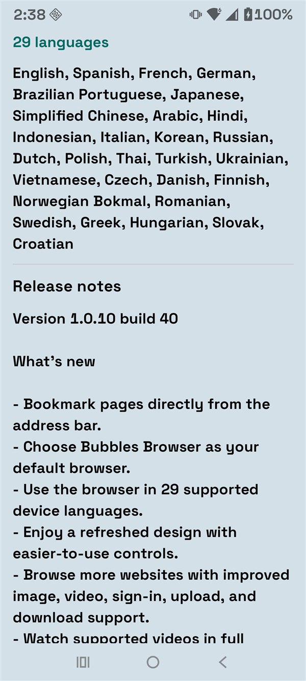 Release notes